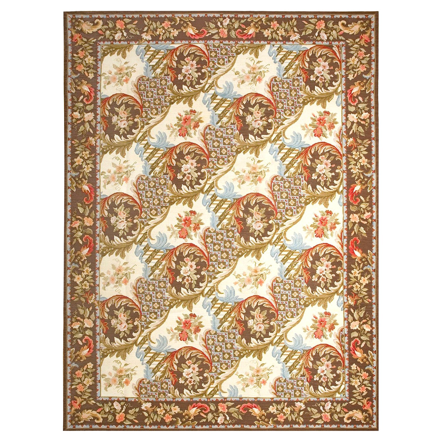 Contemperory Needlepoint Carpet ( 9' x 12' - 275 x 365 )  For Sale