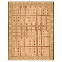 Contemporary Needlepoint Flat Weave Carpet ( 9' x 12' - 275 x 365 cm )