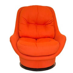 Large Comfortable Milo Baughman Swivel Tilt Lounge Chair for Thayer Coggin