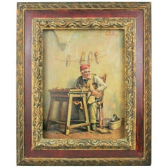 Italian Cobbler Painting by L. Colli
