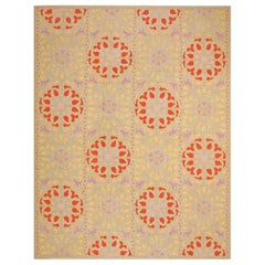 Contemporaneity Handwoven Wool Needlepoint Flat Weave Carpet