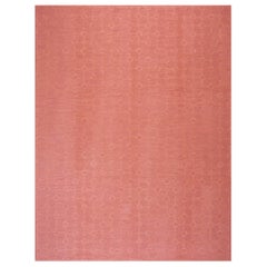 Contemporaneity Handwoven Wool Needlepoint Flat Weave Carpet With Silk Highlight