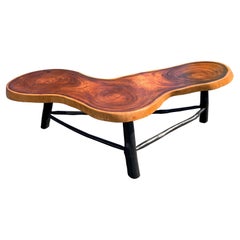 Unique Large Slab Dining Table, 1960s