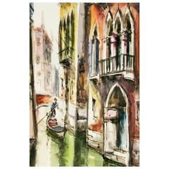 "Venice Canal" Painting 1
