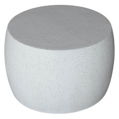 Cast Resin 'Barrel' Table, White Stone Finish by Zachary A. Design
