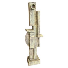 Tall TOTEM Sculpture with Weathered Bronze Finish by Bill Low, 1960s