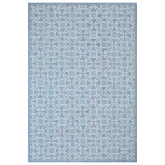 Contemporary Handwoven Needlepoint Flat Weave Carpet  (6' x 9' - 183 x 274 cm)