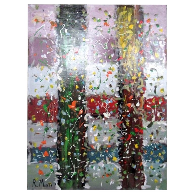 Pittura astratta originale di R. Monti