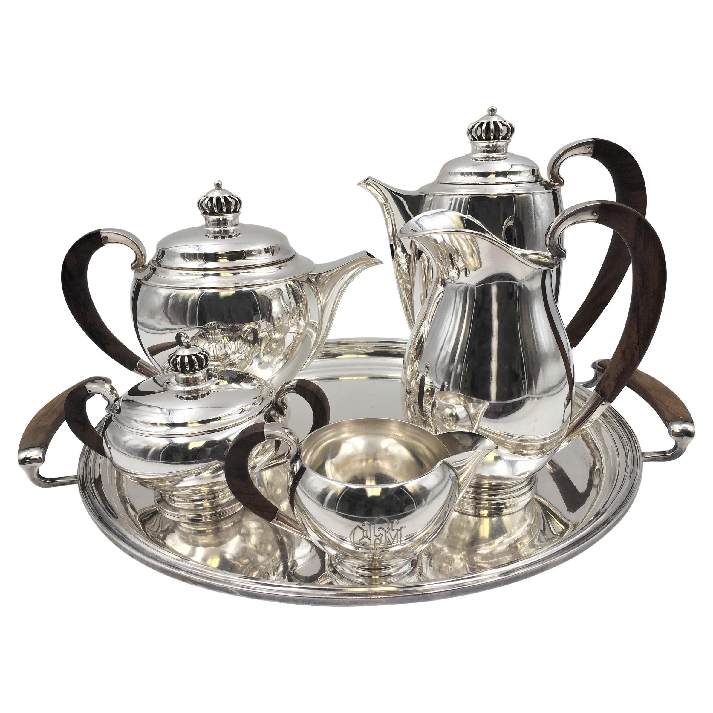 Danish Modern 5 Pc. Royal Holland Pewter Tea or Coffee Set at 1stDibs