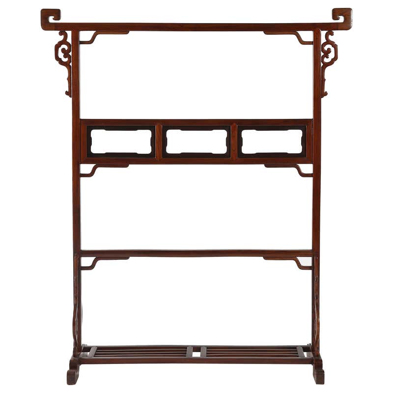 Antique Garment Rack Clothes and Towel Rack Finely Carved at 1stDibs ...