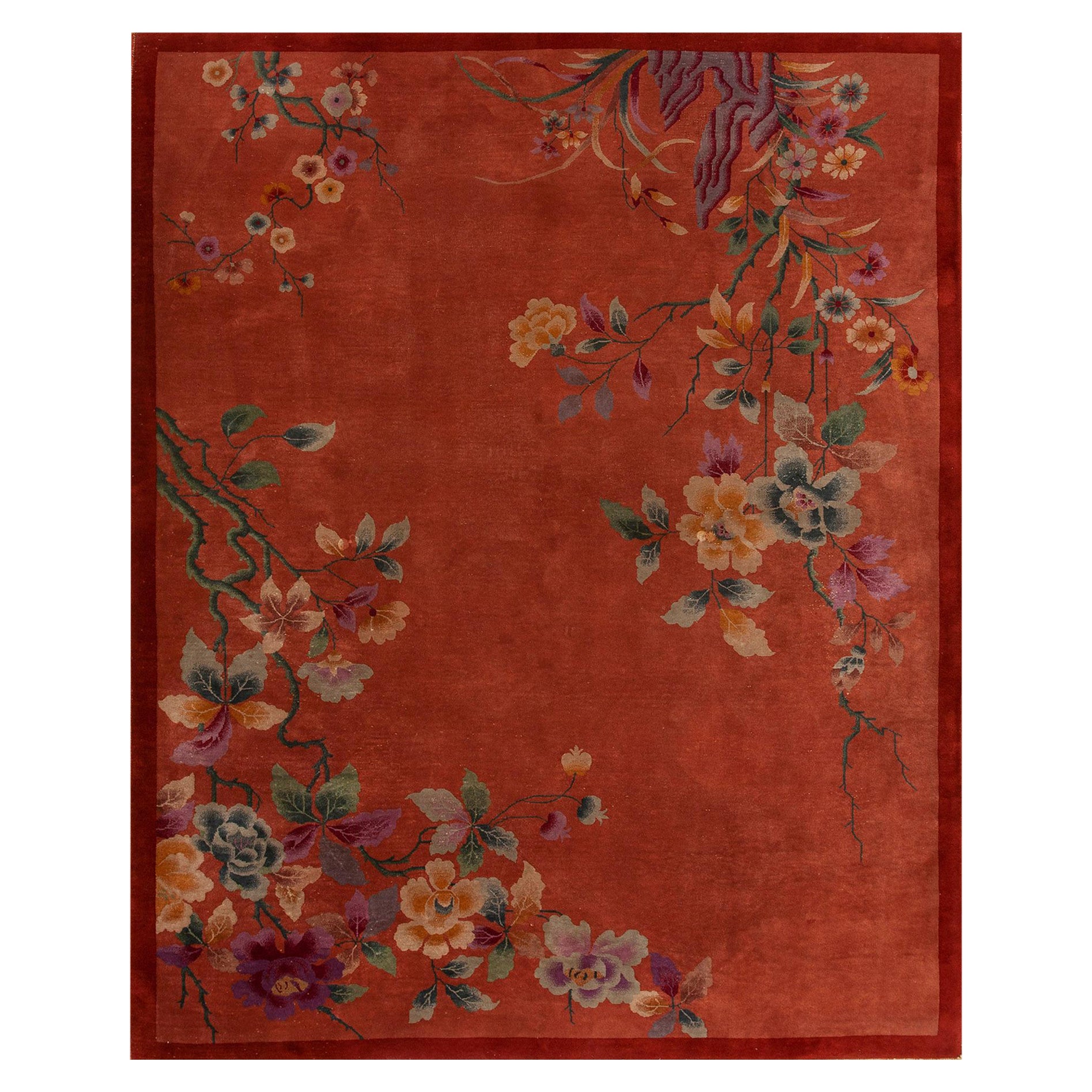 1920s Chinese Art Deco Carpet ( 8' x 9' 6" - 245 x 290 cm ) For Sale