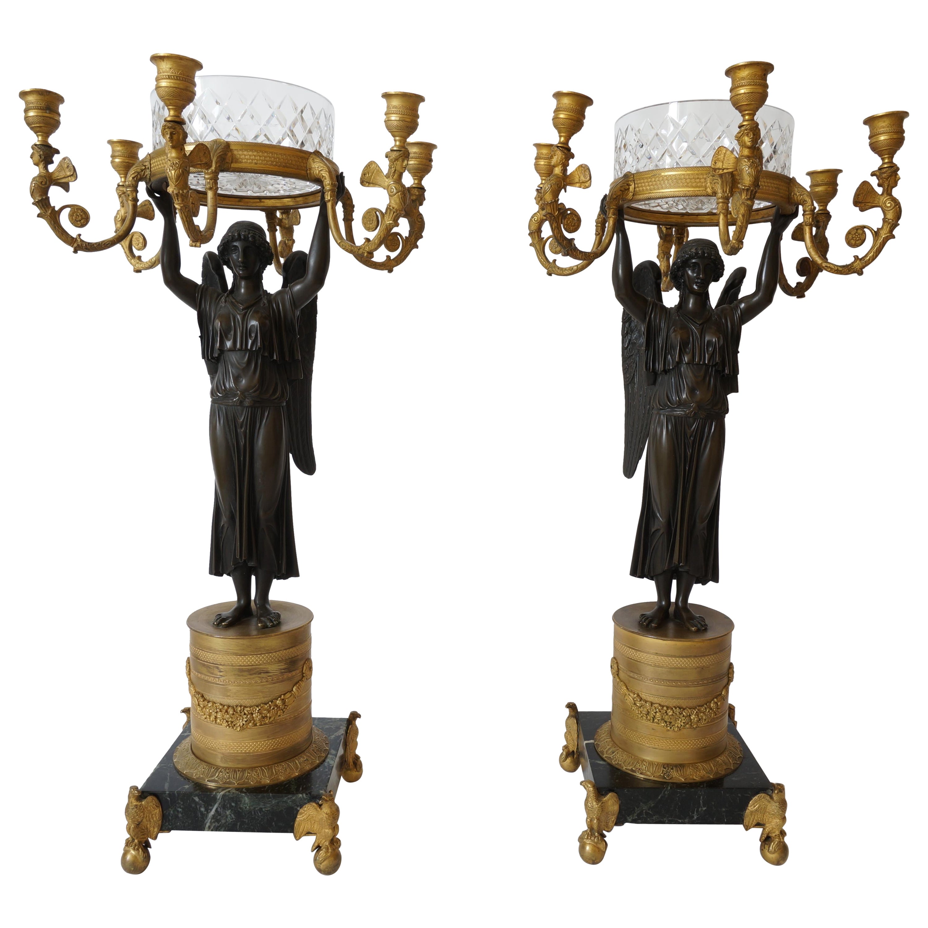 Pair of Empire Candelabra Thomire Style For Sale