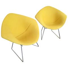 Pair of Harry Bertoia for Knoll Diamond Lounge Chairs