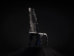 Ngumu Janka Warnti Stuhl mit hoher Rückenlehne, schwarz, von Trent Jansen & Johnny Nargoodah