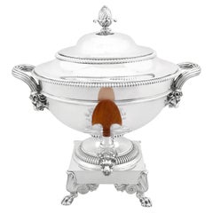 Antique Sterling Silver Samovar by Paul Storr in the Regency Style