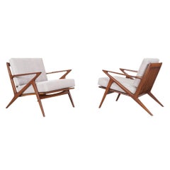 Danish Modern "Z" Lounge Chairs by Poul Jensen for Selig