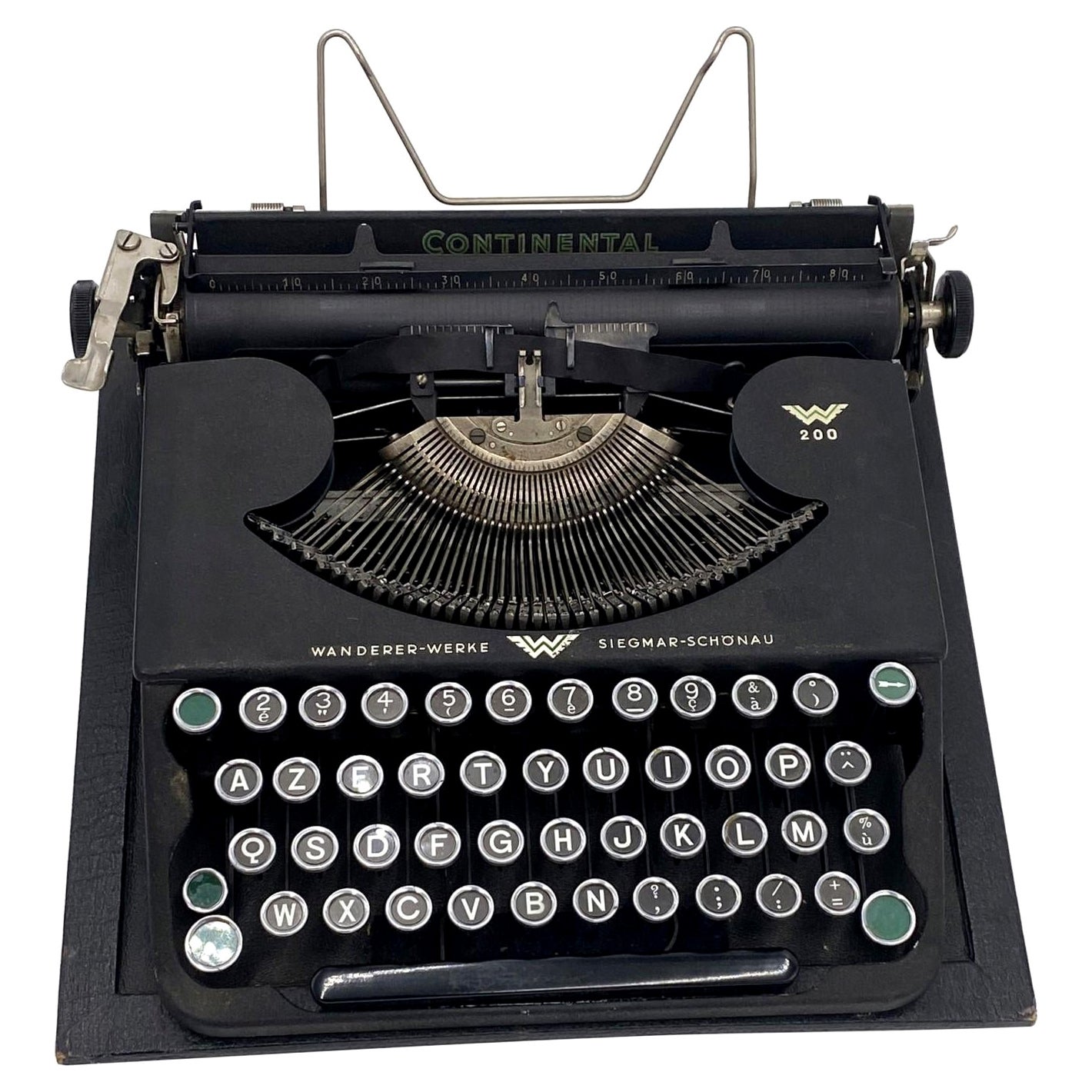 1940s Wanderer Werke French Keyboard Typewriter