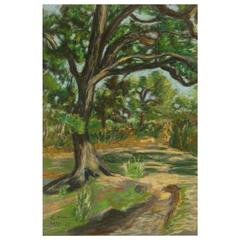 Pastel Painting-French Forest Path 1
