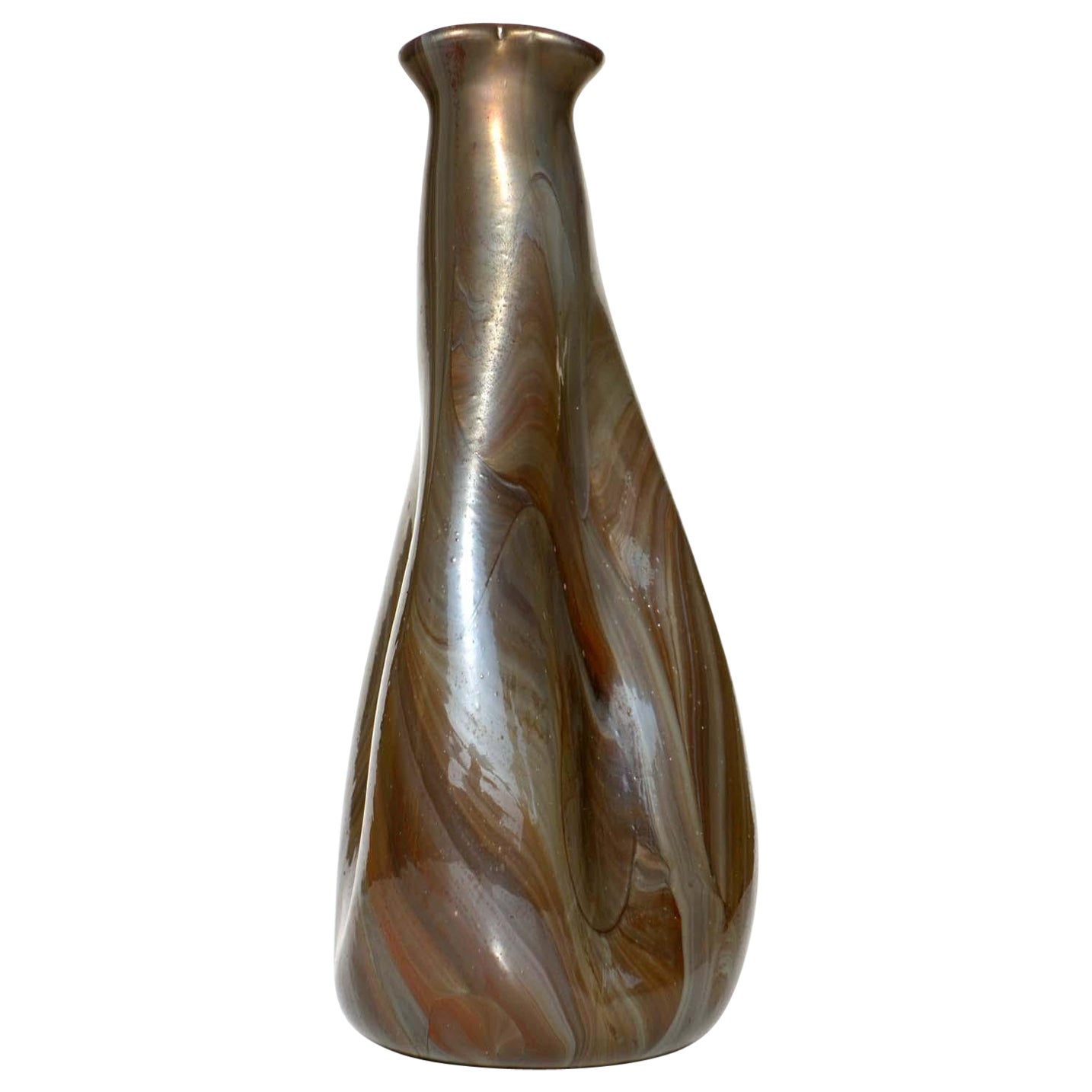 1950s "Calcedonio" Murano Glass Mid Century Rare Vase For Sale