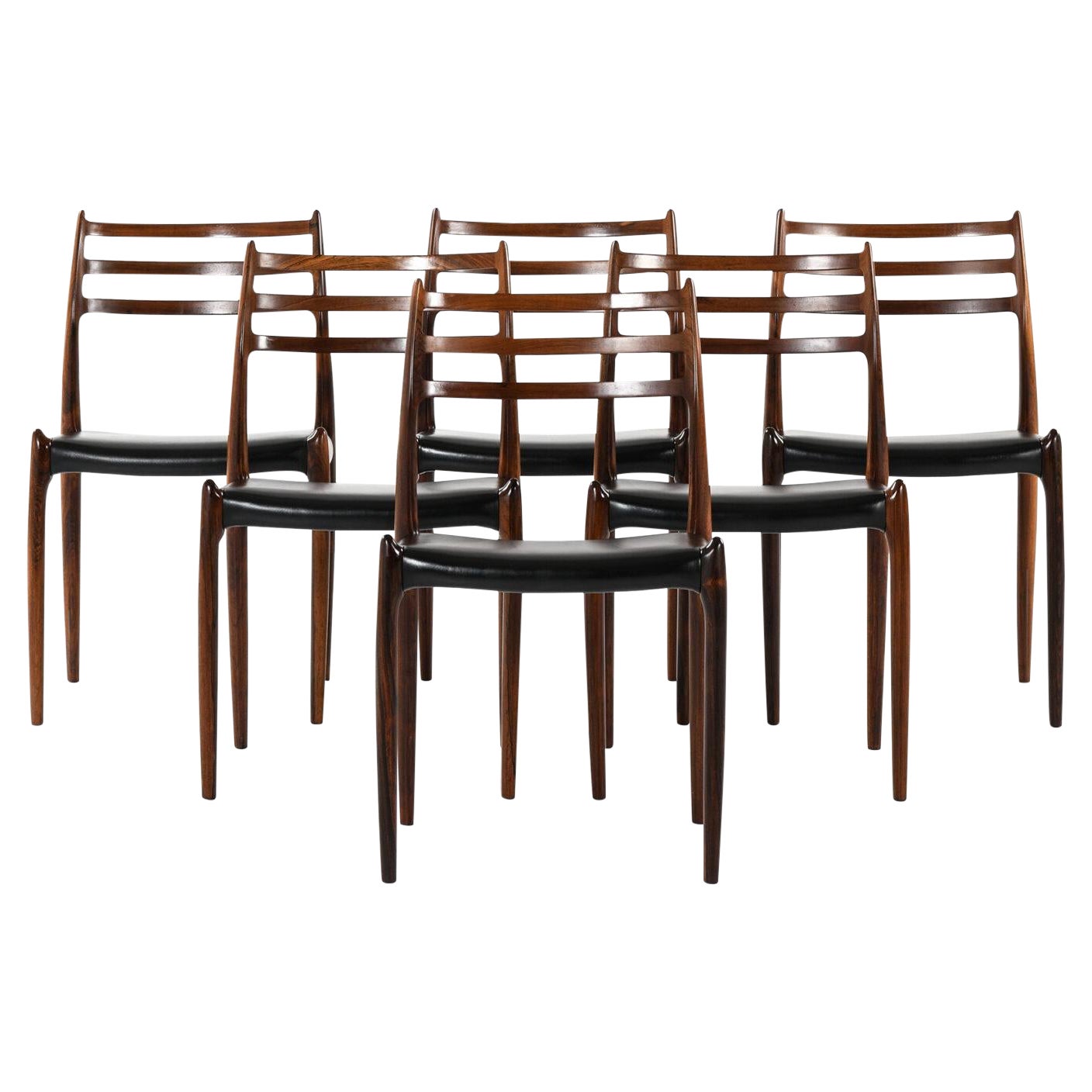 Chaises de salle à manger Niels O. Møller Modèle 78 Produit par J.L. Møllers Møbelfabrik en vente