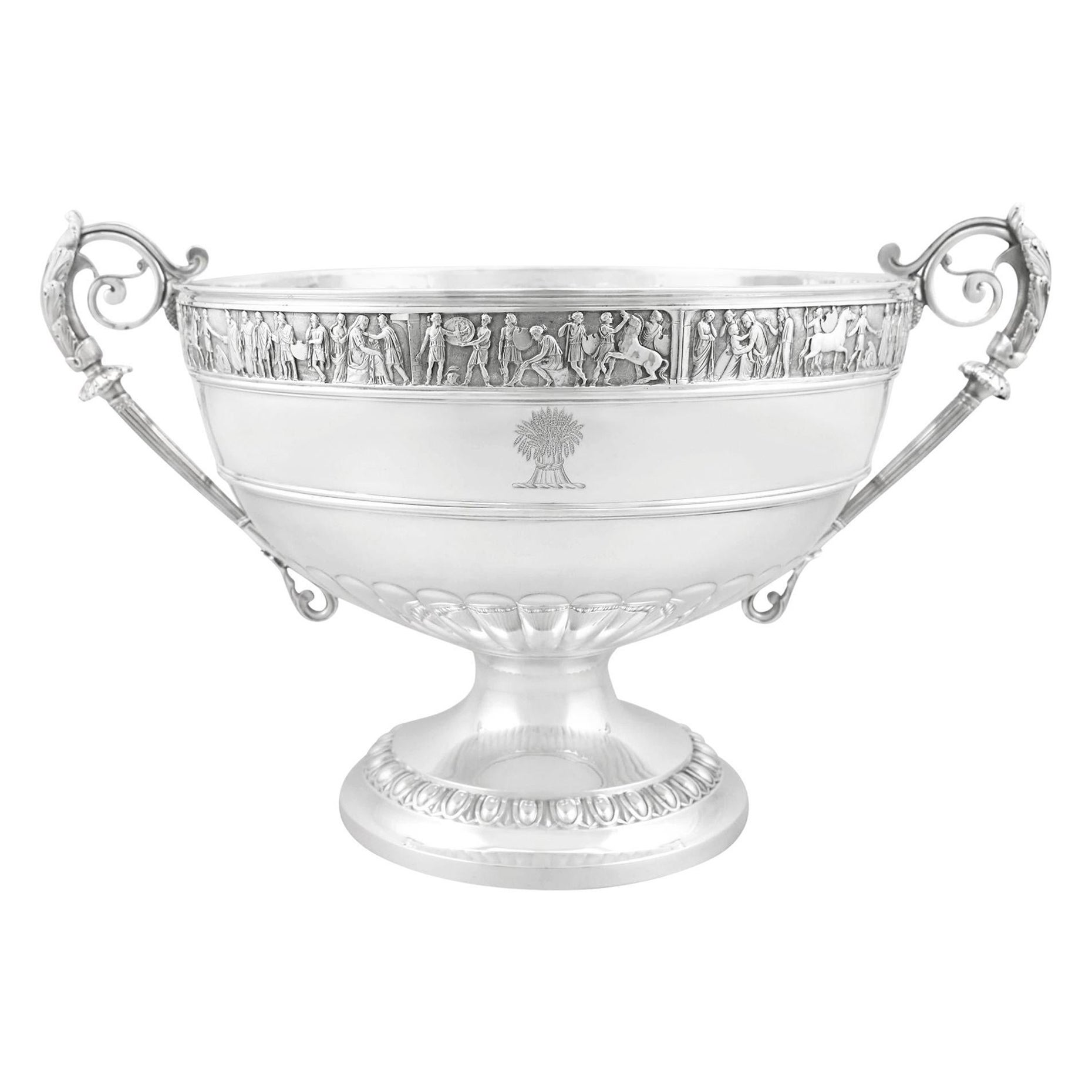 Antique Victorian 1899 Sterling Silver Presentation Bowl