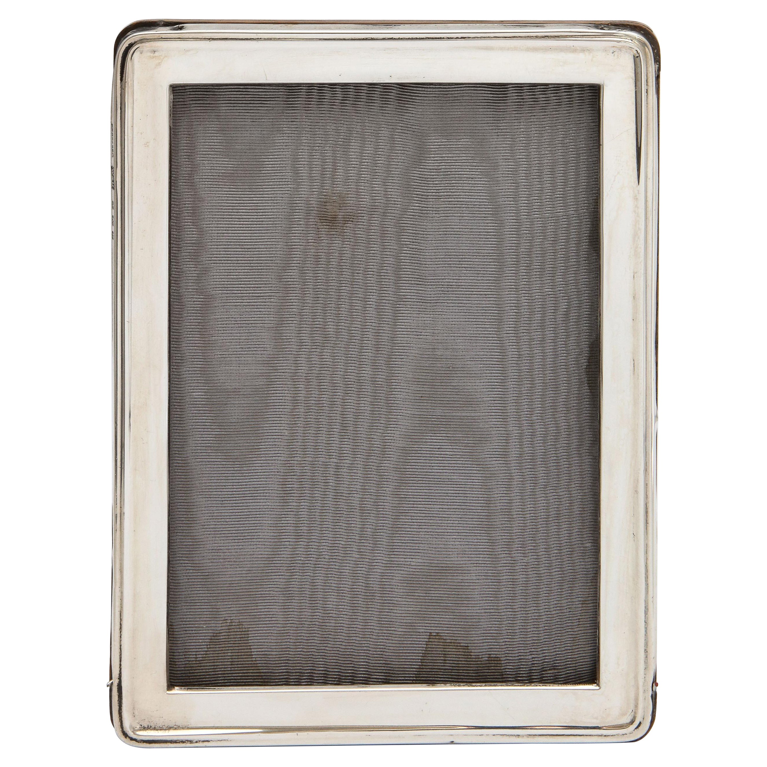 Art Deco Sterling Silver Picture Frame with Wood Back by Walker & Hall