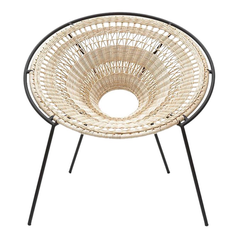 Bottega Intreccio Silene Woven Wicker 21st Century Armchair by Angeletti Ruzza For Sale