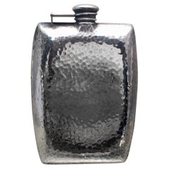International Sterling Silver Flask in Arts & Crafts Style