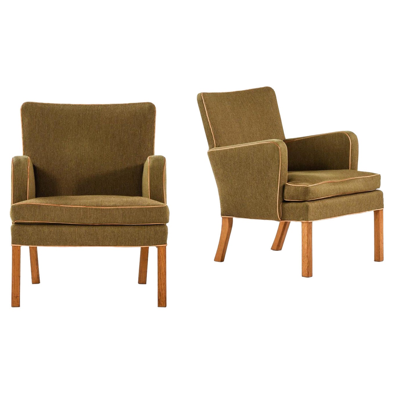 Kaare Klint Easy Chairs Model 5313 Produced by Cabinetmaker Rud Rasmussen