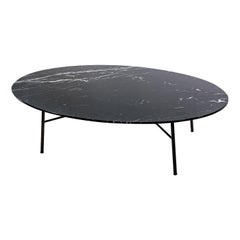 Yuki Oval Coffee Table with Black Marquinia Top #1 by EP Studio
