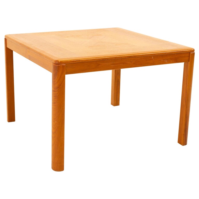 Mid Century Teak Patchwork Side End Table For Sale at 1stDibs