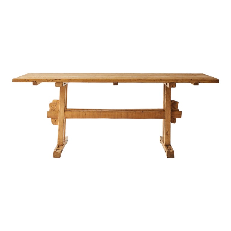 19th Century Hungarian Pine Trestle Table at 1stDibs trestle tables