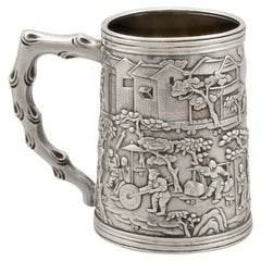 19th Century Vintage Chinese Export Silver Mug