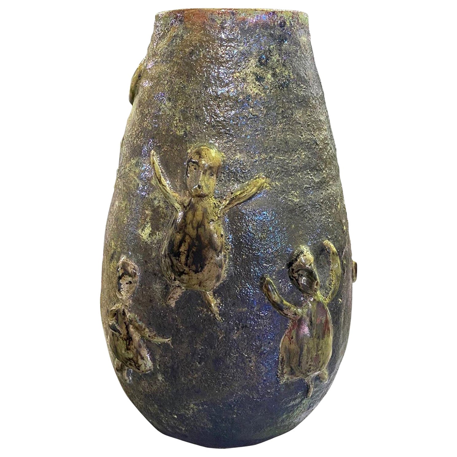 Monumentale große figurative Lüsterglasur-Vase von Beatrice Wood, signiert, Mid-Century im Angebot