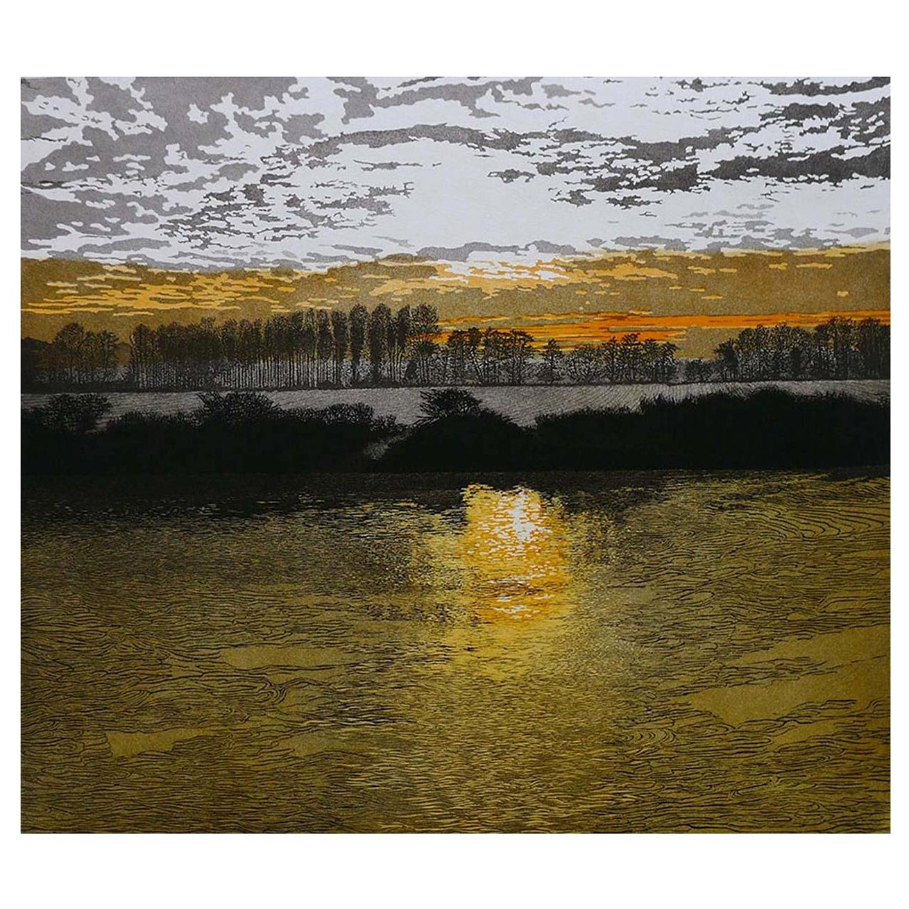 Phil Greenwood 'English', Limited Edition Etching and Aquatint, River Light