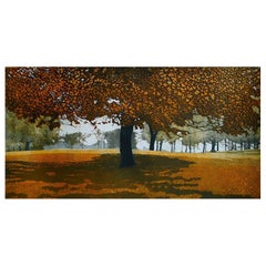 Vintage Limited Edition Etching and Aquatint, Phil Greenwood 'English', Autumn Heath
