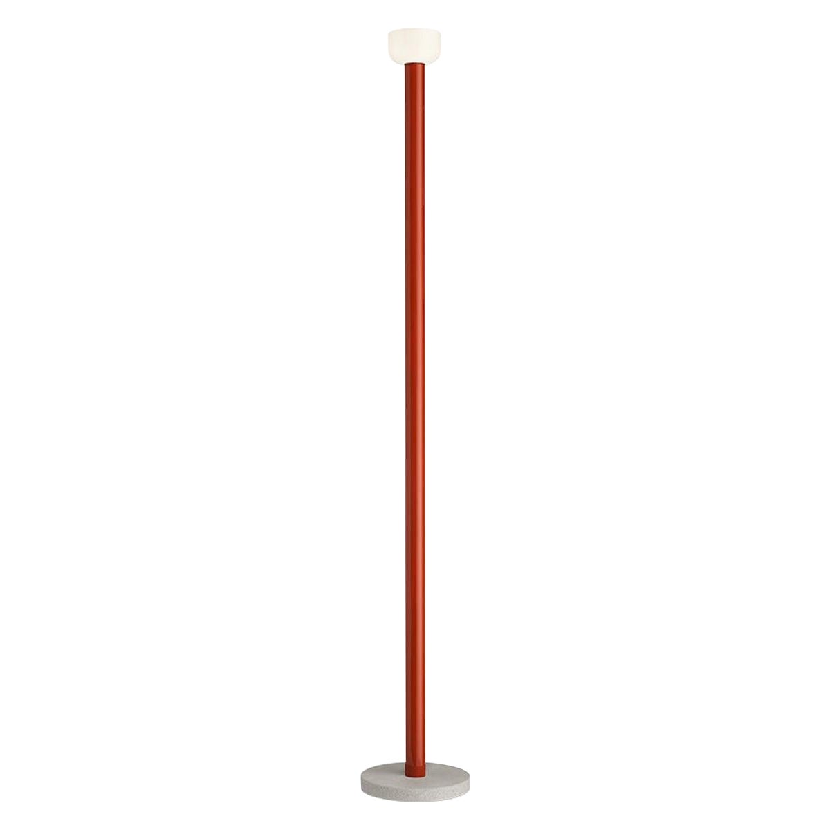 Flos Bellhop Floor Lamp in Red Body with White Diffuser