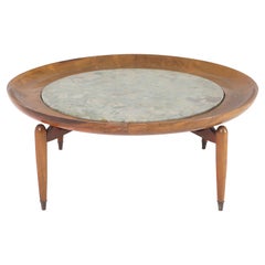 Mid-Century Modern Marble Top Center Table by Giuseppe Scapinelli, Brazil 1950s