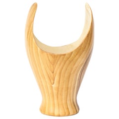 Jarrón de cerámica de imitación madera de Grandjean Jourdan, Vallauris, Francia, c. 1960 (Firmado)