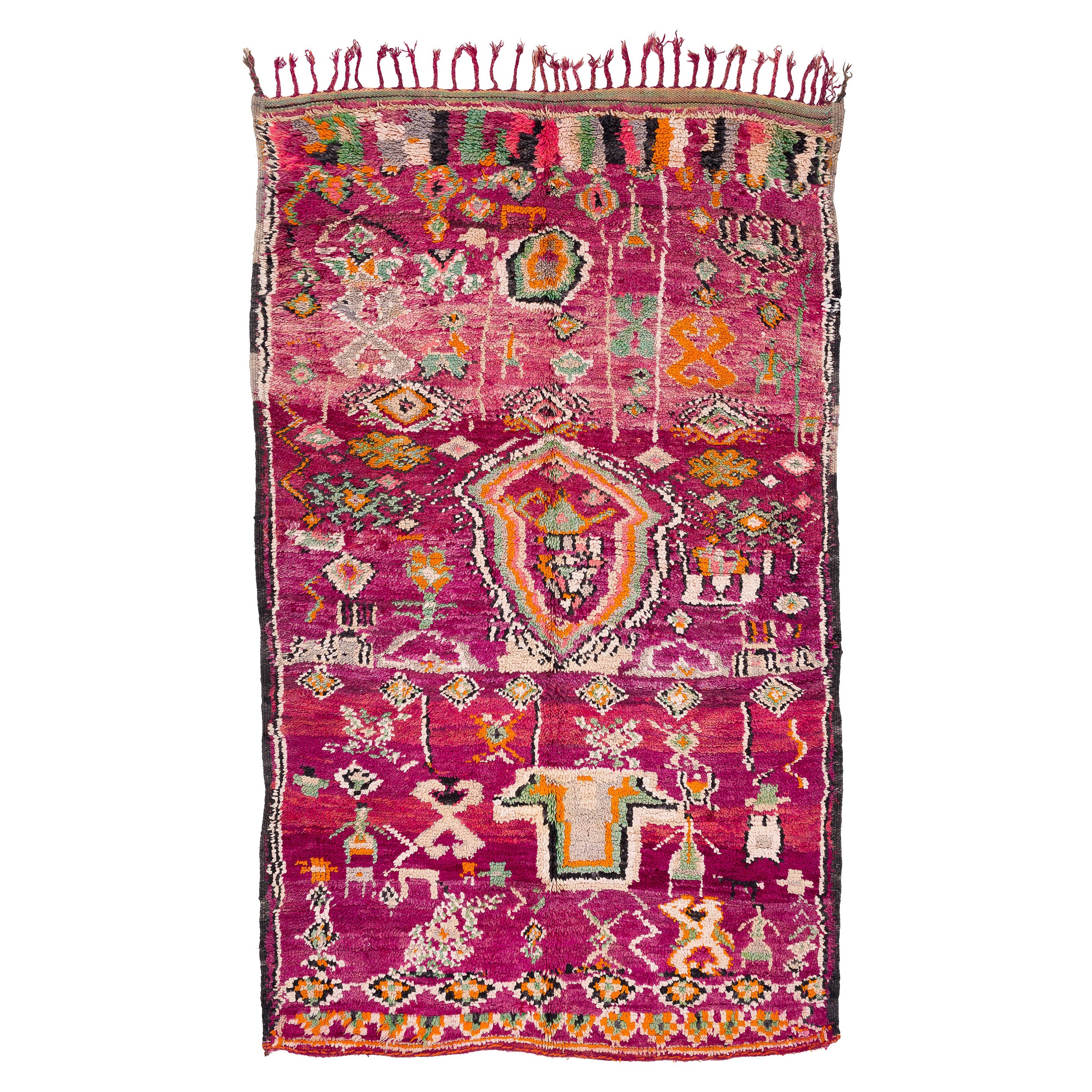 Vintage Moroccan Boujad Rug at 1stDibs