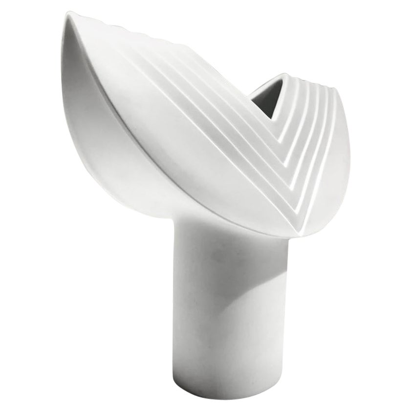 Ambrogio Pozzi für Rosenthal Studio-Line, Österreich, Vase aus weißem Porzellan im Angebot