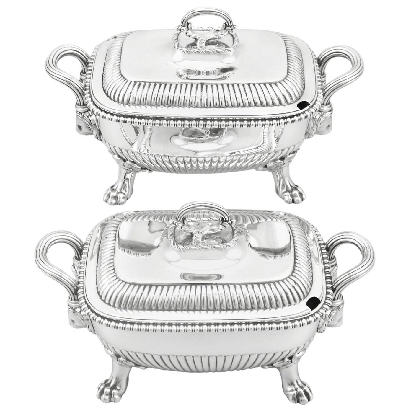 Antique George III Sterling Silver Tureens For Sale