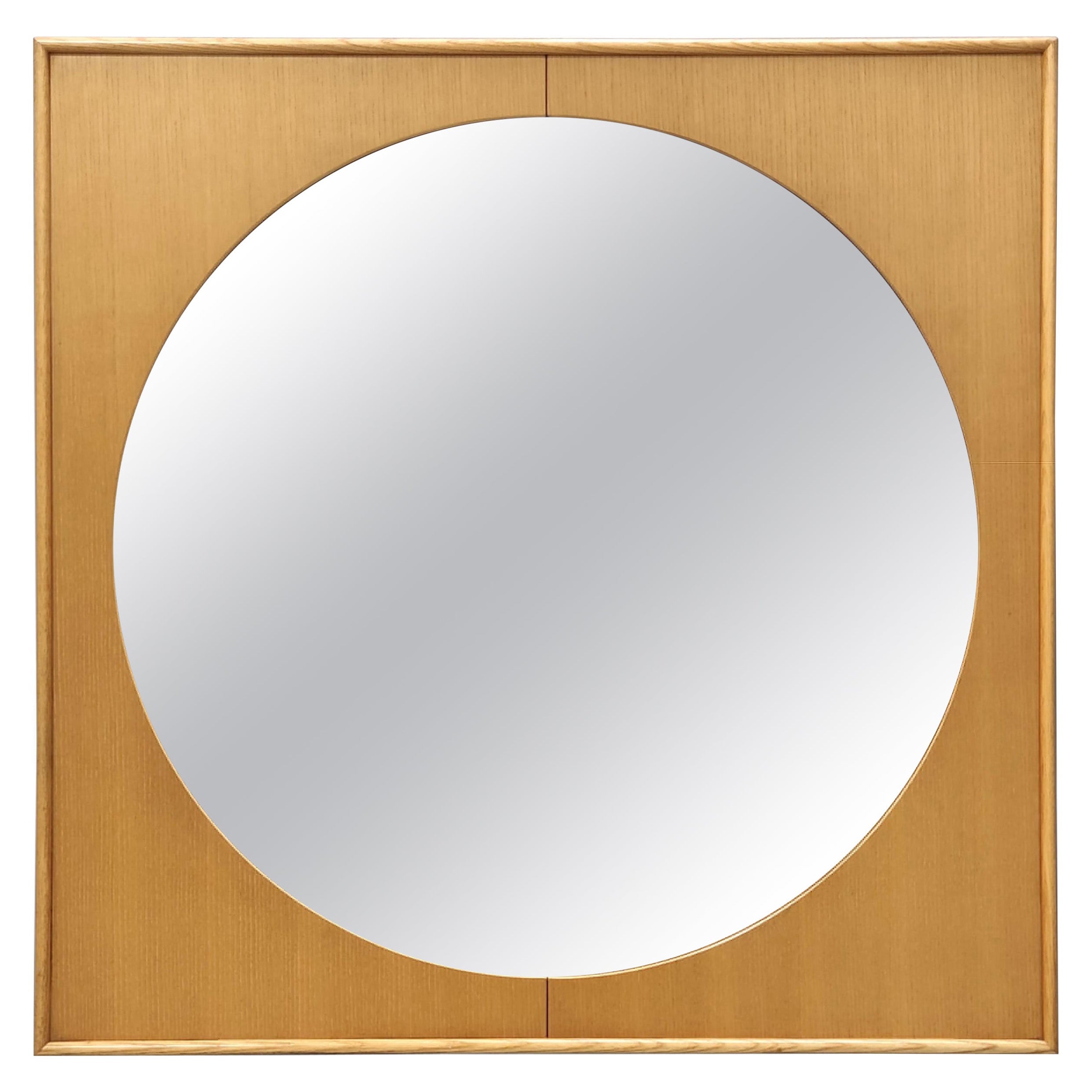 Postmodern Square Wall Mirror in the Style of Ettore Sottsass, Italy 1980s