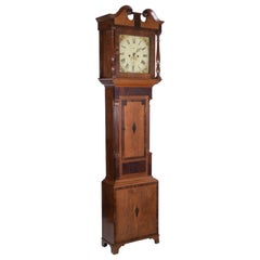 Antique George III Oak and Mahogany Longcase Clock