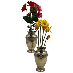 Pair of Boin-Taburet French Gilt Silver Centerpiece Vases