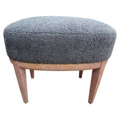 French, Louis XVI Style Cerused Oak Bench or Ottoman