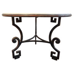 Italian Wrought Iron Center Table, Neoclassical Style