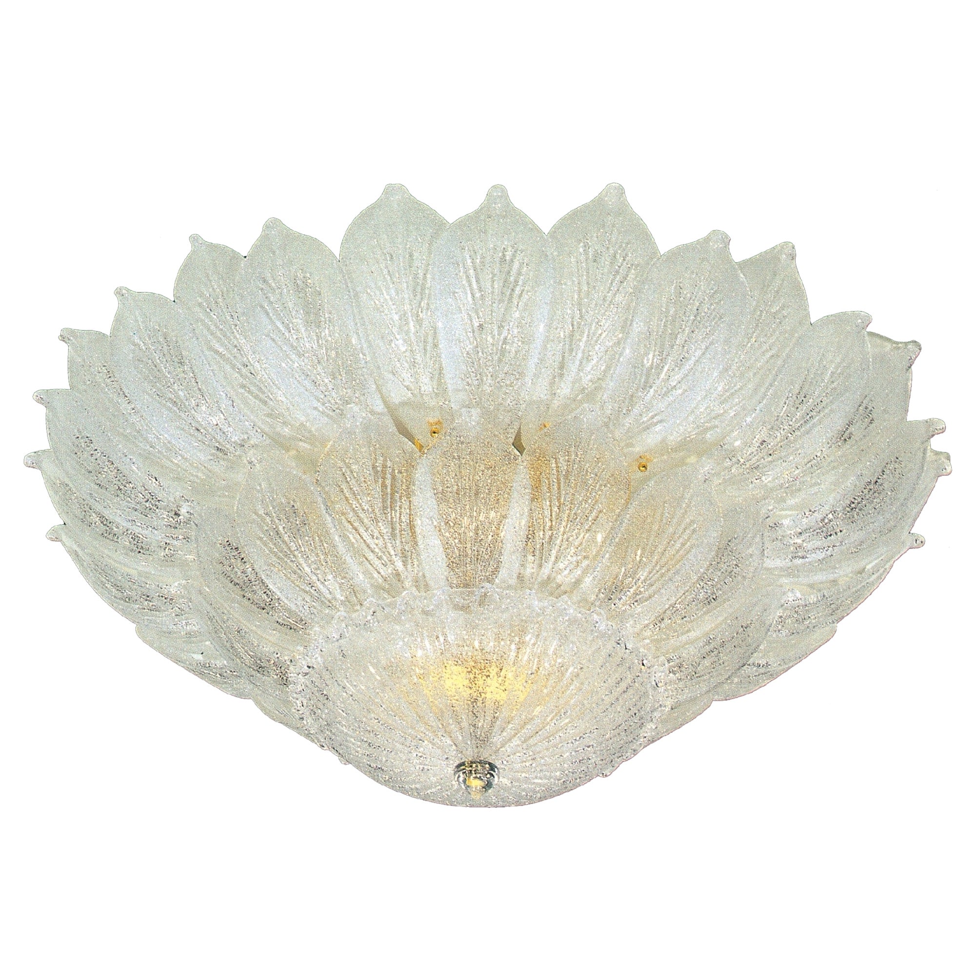 Italian Murano Glass Leave Flush Mount Chandelier