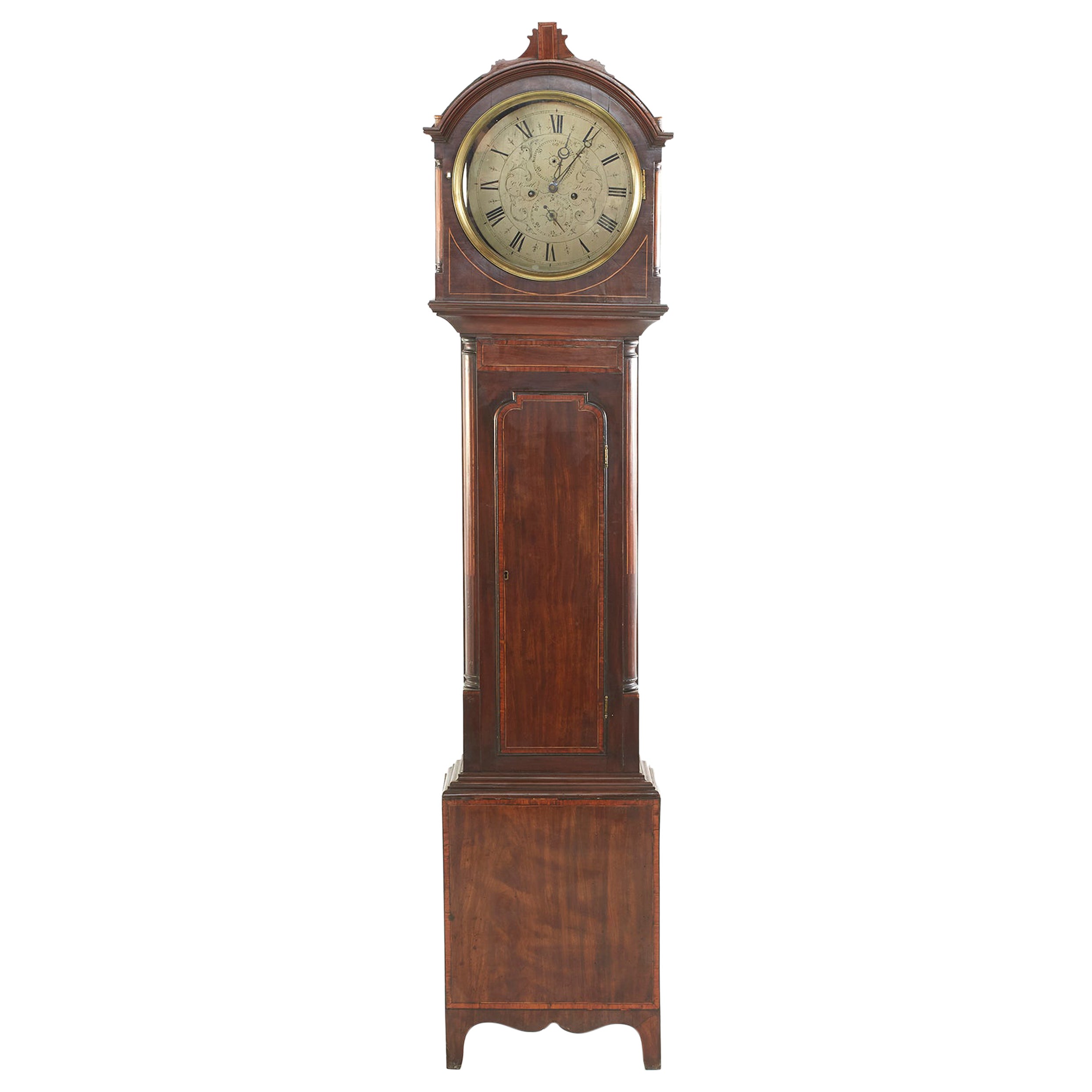 Early 19th Century Scottish Drumhead Tall Case Clock