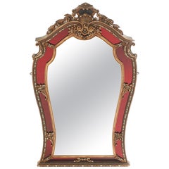 Mid-Century Modern Wood Framed Wall Mirror